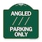 Signmission Angle Parking W/ Bidirectional Arrow 1, Green & White Aluminum Sign, 18" x 18", GW-1818-24346 A-DES-GW-1818-24346 - alternate 1